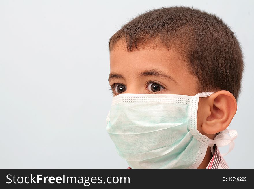 Wear a mask to protect children from diseases. Wear a mask to protect children from diseases