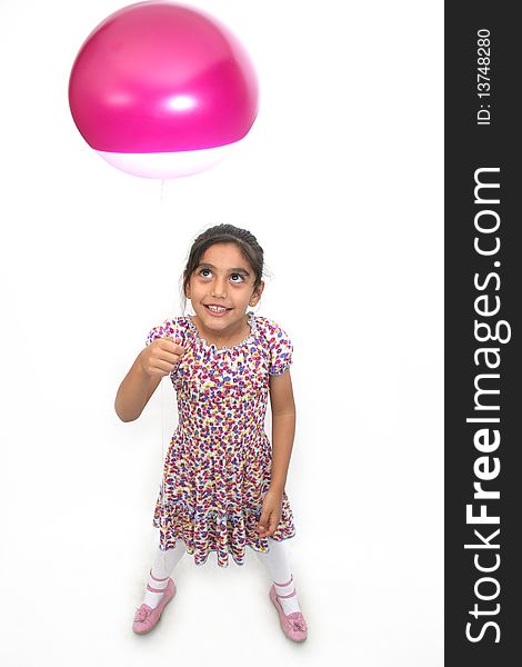 The colorful world of a young child with balloons. The colorful world of a young child with balloons
