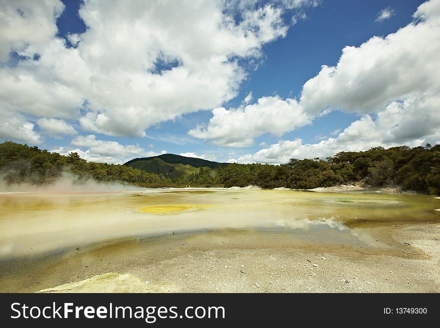 Hot springs natural park in rotoroa, new zealand. Hot springs natural park in rotoroa, new zealand