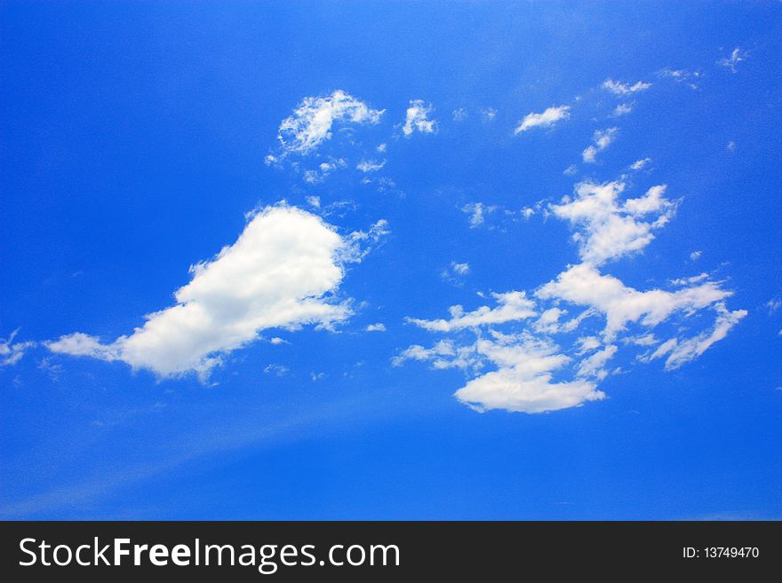 Fine weather, blue sky with white clouds. Fine weather, blue sky with white clouds