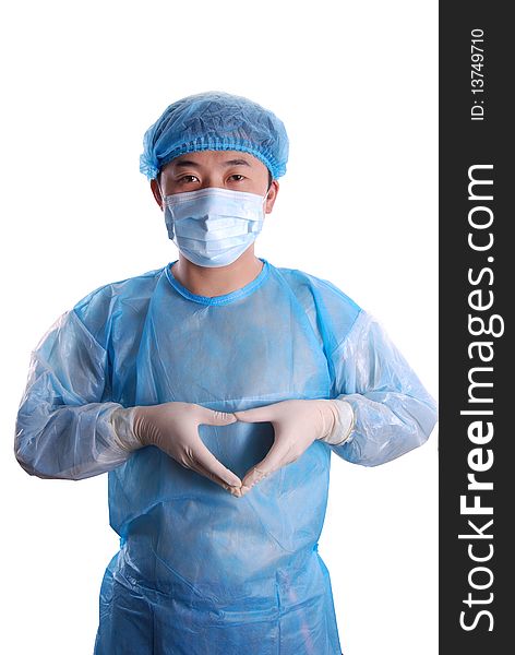 Doctor With Heart Shape Gesture