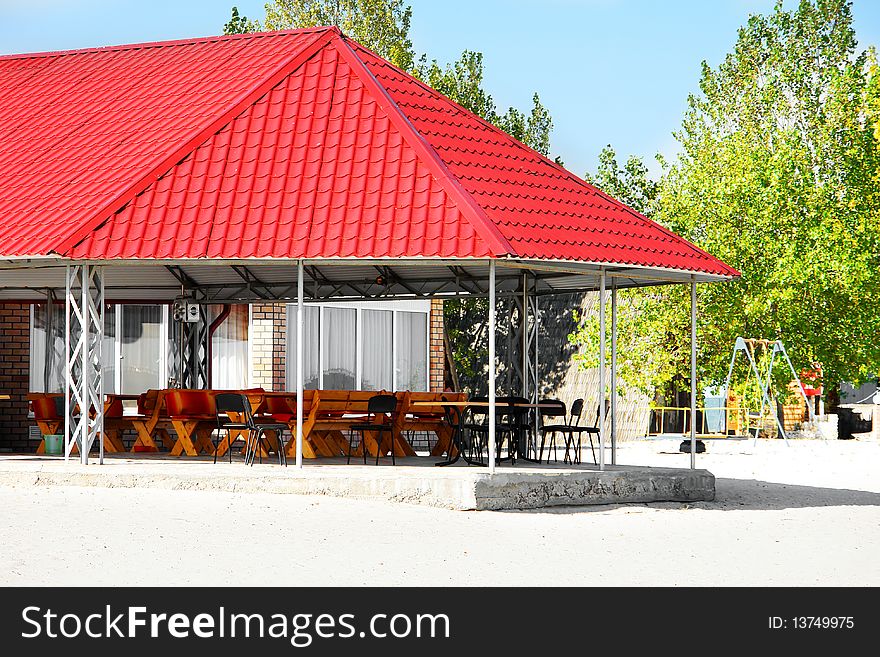 Luxury restaurant next to the beach. Luxury restaurant next to the beach