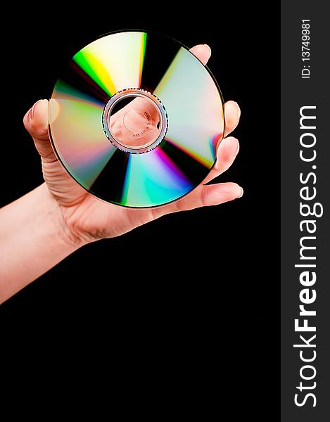 A Hand Holding A CD