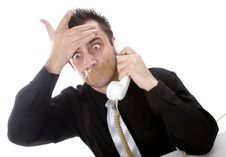Funny Businessman With Tape On His Mouth Royalty Free Stock Photos Funny Businessman With Tape On His Mouth Royalty Free Stock Photos