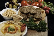 Humus And Falafels Royalty Free Stock Photos Humus And Falafels Royalty Free Stock Photos