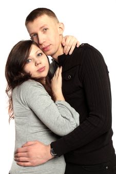 Happy Family. Young Man And Pregnant Woman Royalty Free Stock Photography Happy Family. Young Man And Pregnant Woman Royalty Free Stock Photography