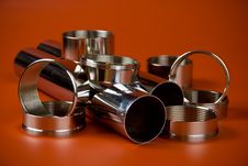 Steel Chromium-plated Rings Stock Photos