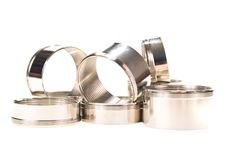 Steel Chromium-plated Rings Stock Images