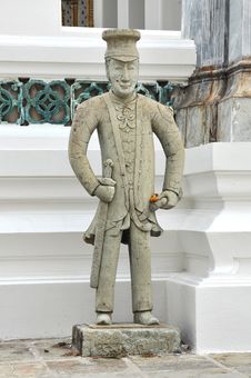 Westerner Statue Stone Old China Style Royalty Free Stock Photo Westerner Statue Stone Old China Style Royalty Free Stock Photo