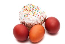 Easter Eggs And Easter Bread Stock Image Easter Eggs And Easter Bread Stock Image
