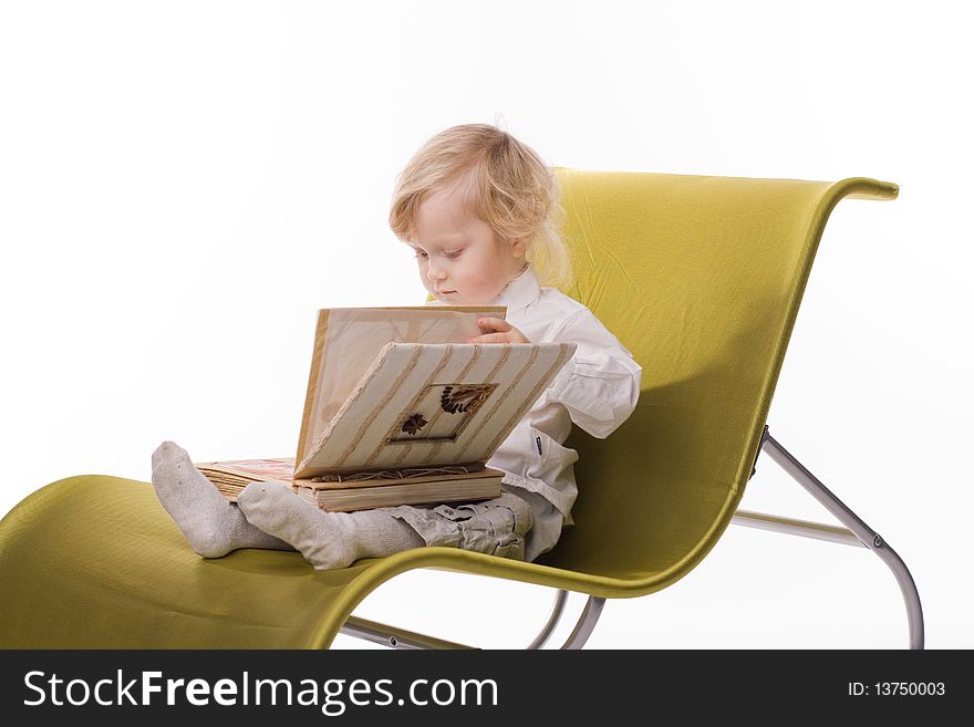 Little boy with book