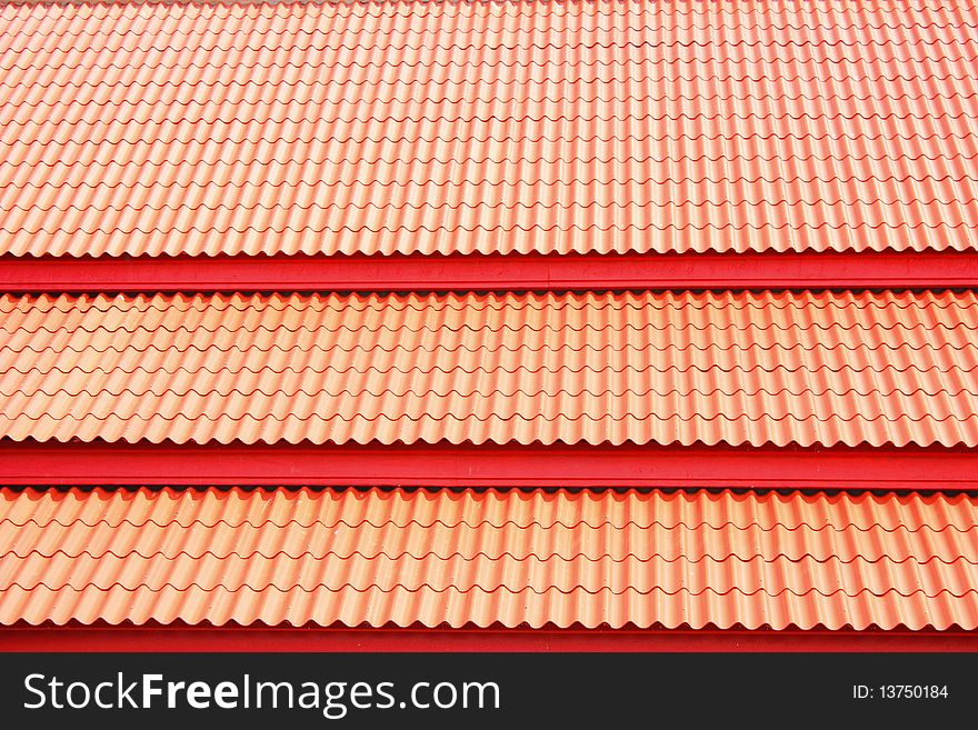 Orange and red roof of ancient temple. Orange and red roof of ancient temple.