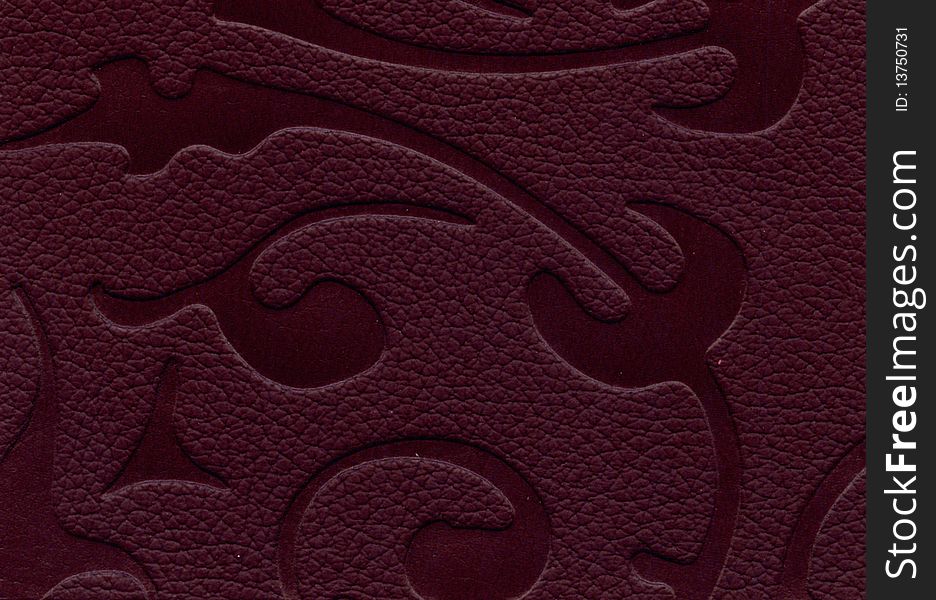 Leather Texture With Floral Pattern