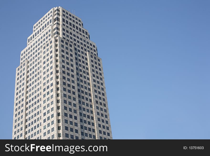 Big building on clear sky