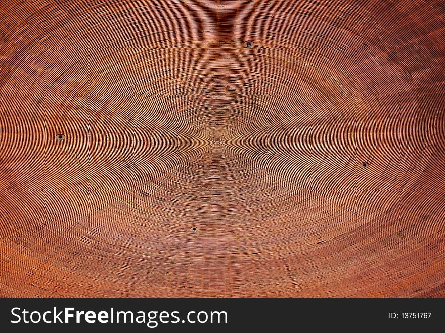 Ceiling of church made of cooper wires