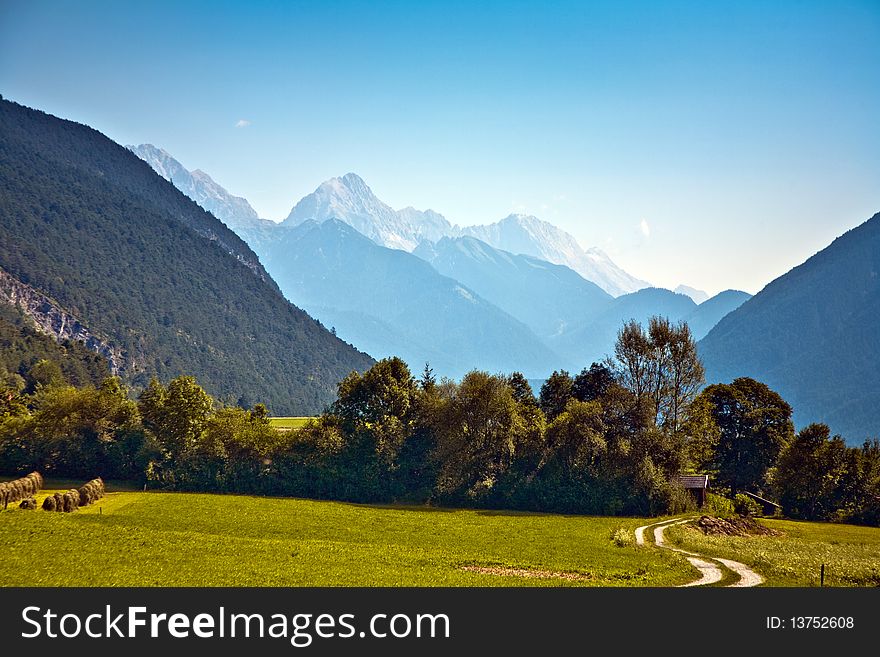 Beautiful landscape in the tirolean Alps