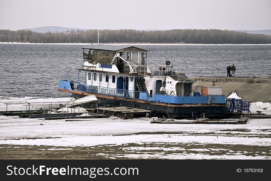 Lone Ship In The Ice.