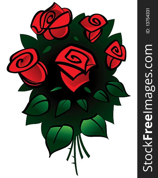 Bouquet of beautiful red flowers Roses. Bouquet of beautiful red flowers Roses