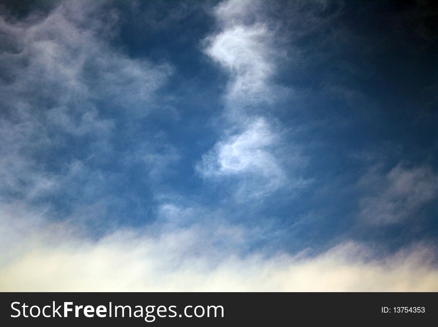 Clouds sweeping across the morning sky in the beginning of spring. Clouds sweeping across the morning sky in the beginning of spring.