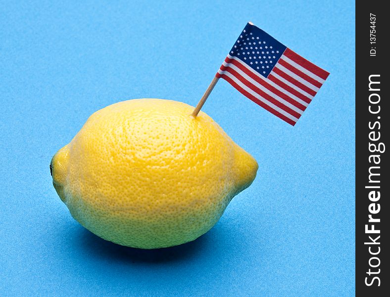 Food concept of fruit with American flag in fruit. Food concept of fruit with American flag in fruit.