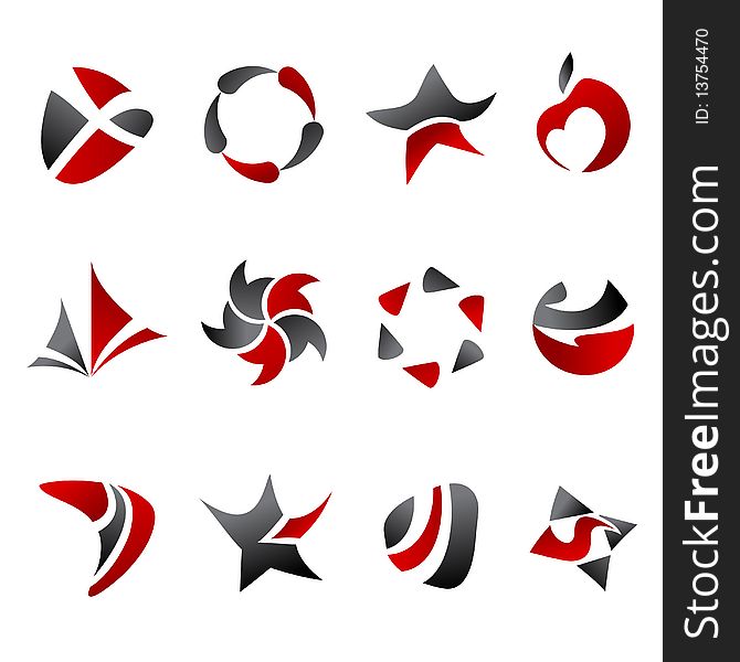 Set of symbol design element vector