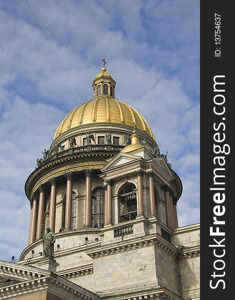 Cupola of St. Isaac cathedral in St.Petersburg