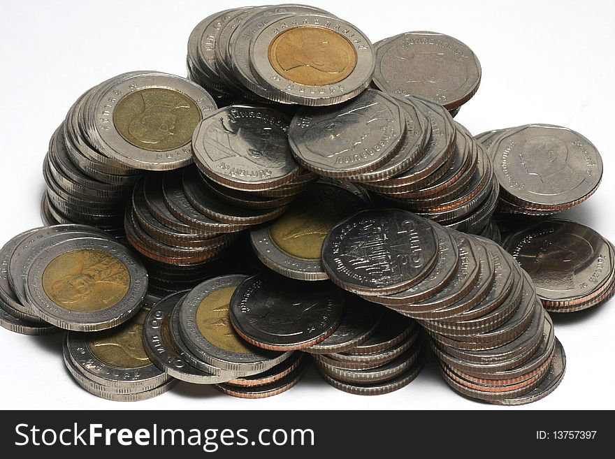 Thai baht coins are saving country. Thai baht coins are saving country