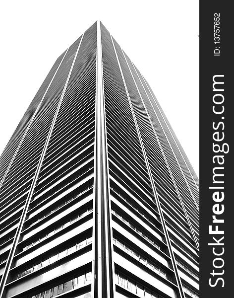 Sleek Modern Building In Black And White