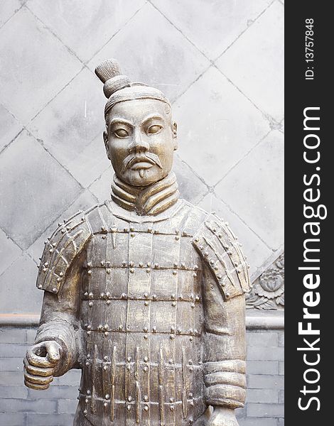 Xian China: Terracotta Warrior Statue (Archer)