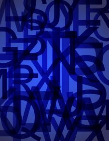 Dark Letter Background Blue Stock Photos