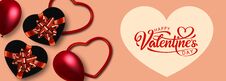 Holiday Banner, Valentines Day Stock Images