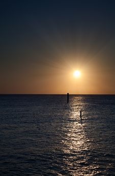 Sunset On The Caribbean Stock Photos Sunset On The Caribbean Stock Photos