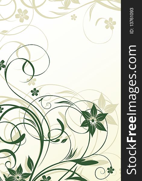 Floral abstraction for design (vector)