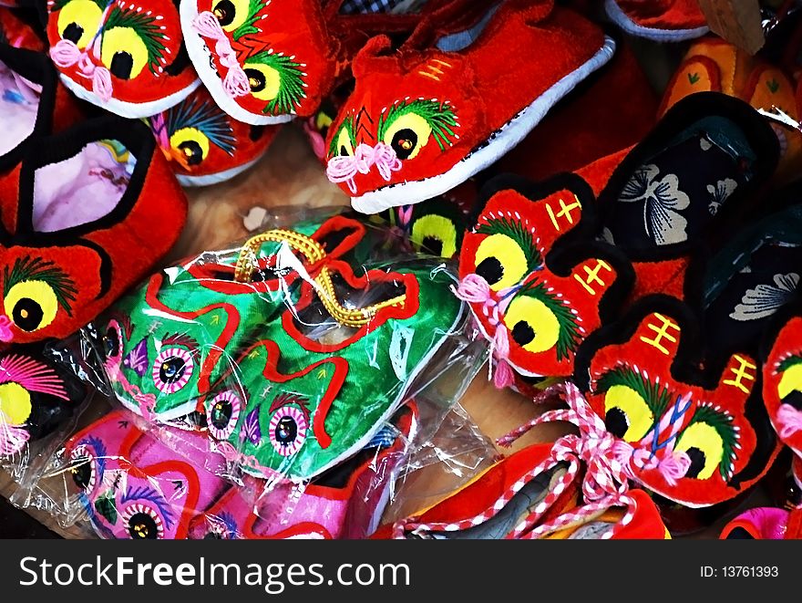 Chinese traditional folk elements shoes. Chinese traditional folk elements shoes.