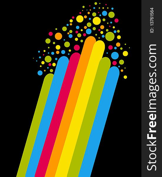 Vector illustration of colorful rainbow
