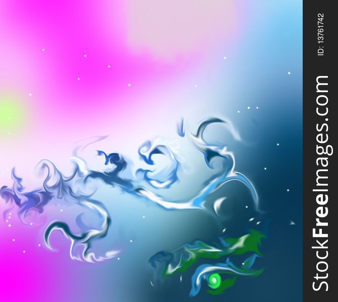 This is a illustration design of waves with coloured background