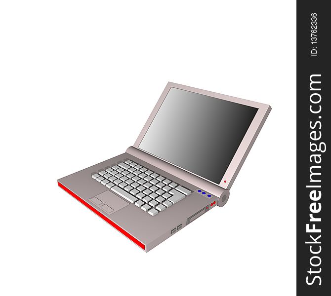 Laptop 3d plain
