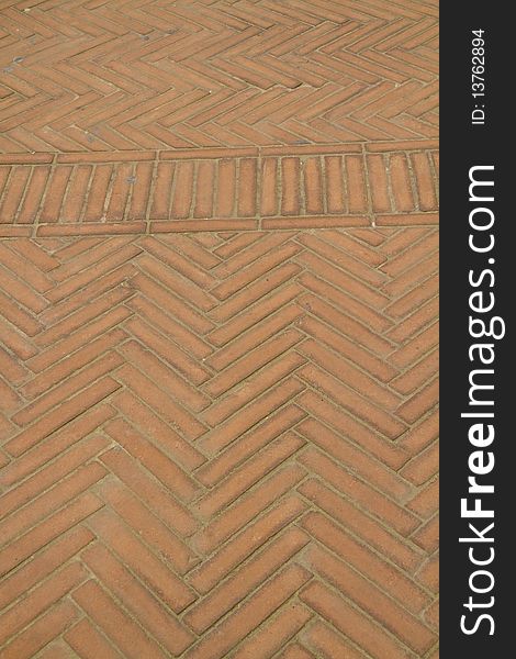 Floor brick exterior with geometric figure. Floor brick exterior with geometric figure