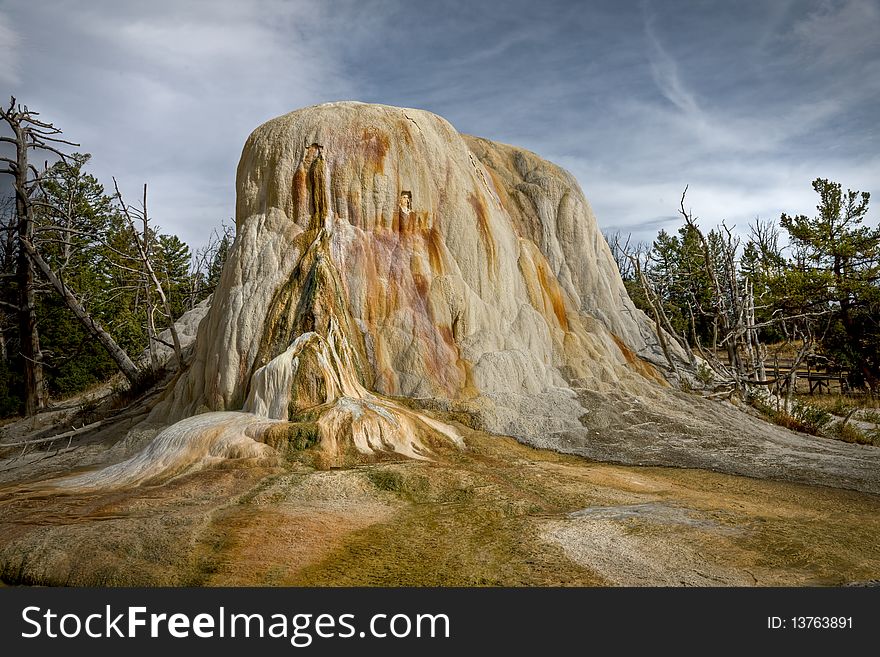 Orange Spring Mound at Yellowstone National Park. Orange Spring Mound at Yellowstone National Park
