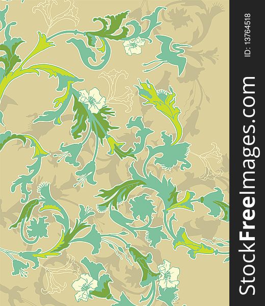 Flower background. Easy to edit vector image.