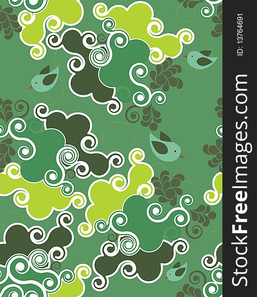 Seamless Abstract Background With Swirls