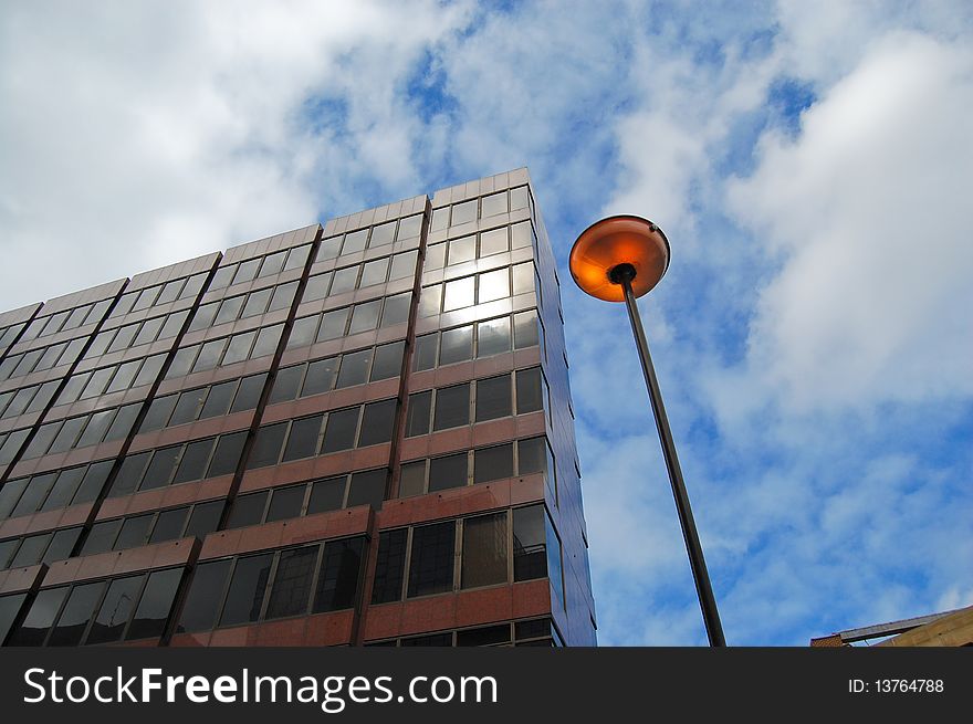 Lamp and building in London. Lamp and building in London