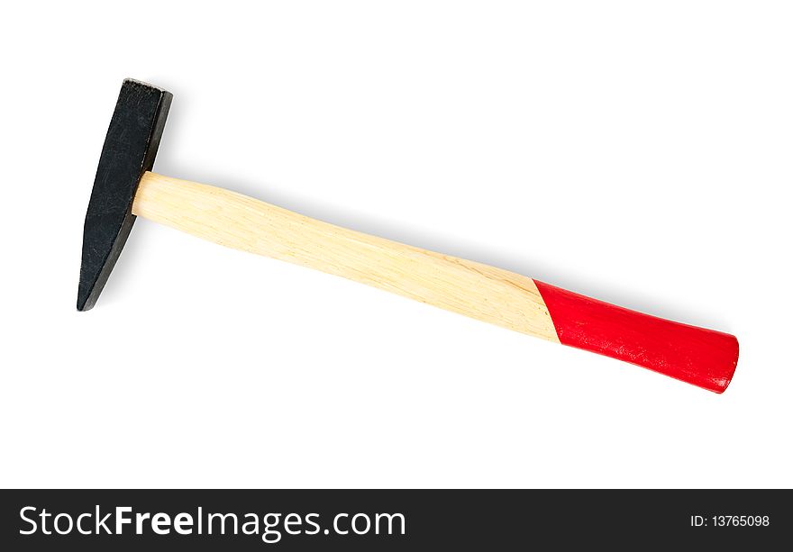 Hammer.  Isolated over white background  with clipping path