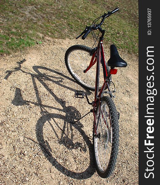 Mounting bike in the park. Photo taken on: April 07th, 2010