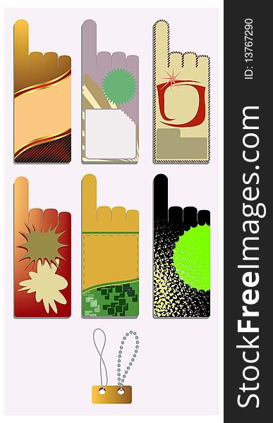 Set Of Colorful Blank Stickers.