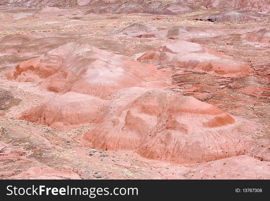 Petrified Forest Hills in the Arizona Desert