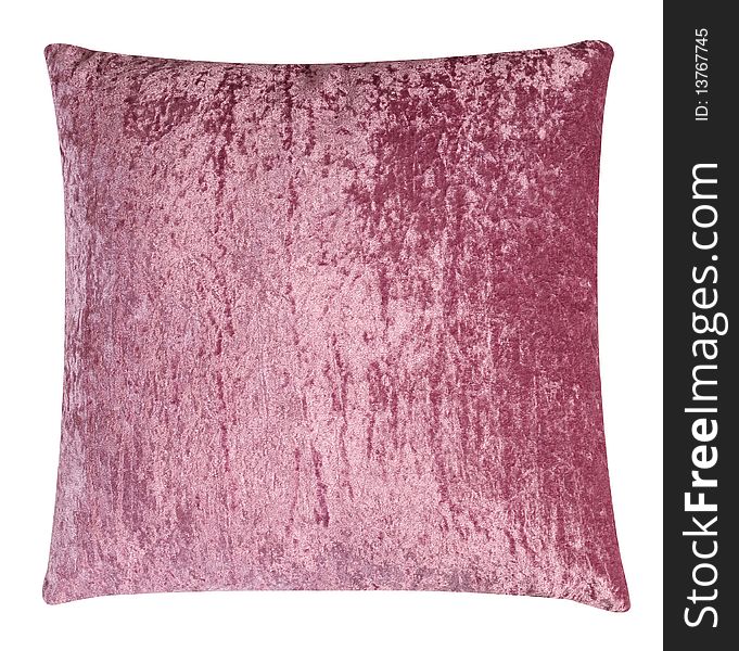 Pink textured cushion over white. Pink textured cushion over white.