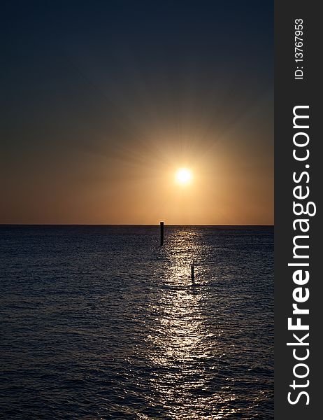 Sunset on the Caribbean Sea