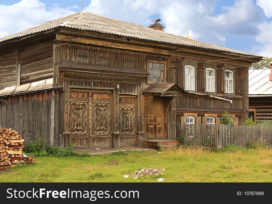 This rural house is an example wooden architecture and woodcarving. This rural house is an example wooden architecture and woodcarving