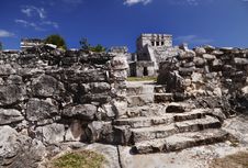 Tulum Ruins With Temple Stock Photography Tulum Ruins With Temple Stock Photography